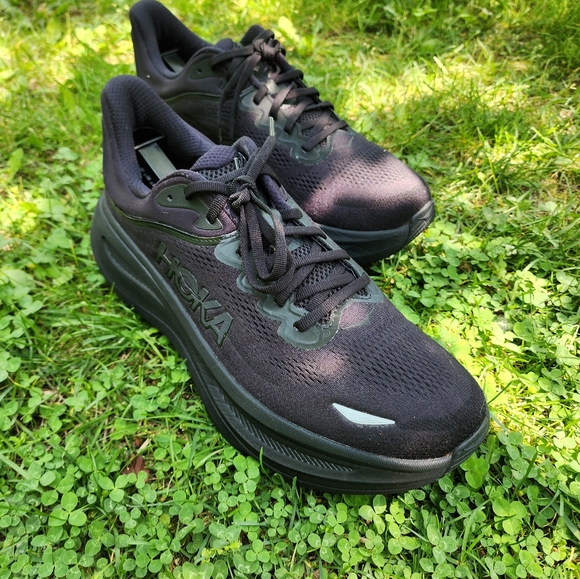 Size 12.5 D - Men's HOKA Bondi 9 All Black - Picture 9 of 11